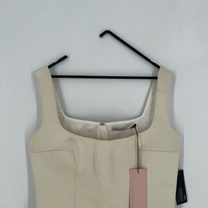 Emilia Wickstead Cream Mini Dress